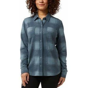 NWT 32 Degrees Heat Women's Long Sleeve Fleece Shirt Blue Size Small $60 EE485